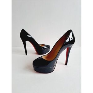 Christian Louboutin Bianca 140 Platform Pump Heels in Black — Size 40